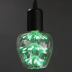 지앤비 LED 에디슨 눈꽃 램프 4W(애플), 1개