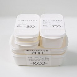 [주방밀폐용기]일본 화이트 푸드저장팩 저장용기 냉장고정리, 1개, 350ml
