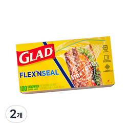글래드 플렉스앤씰 샌드위치백 100p, 2개