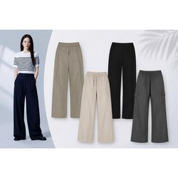 폴햄 여성 신상 인기팬츠 초모음 슬랙스린넨팬츠밴딩팬츠큐롯와이드카고와이드 7종택일 DNL568