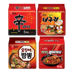 신라면 5봉 + 너구리 5봉 + 사천짜파게티 4봉 + 오징어짬뽕 5봉