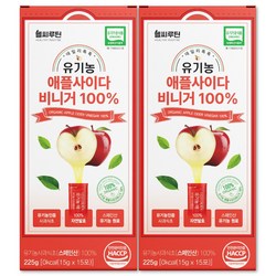 헬씨루틴 유기농 애사비 스틱 액상 애플사이다비니거, 2개, 225ml