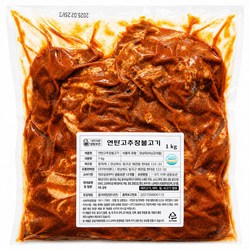 대구 북성로 매운 연탄불고기 1kg 대용량, 불맛 가득 고추장 연탄 불고기, 1개, 1kg