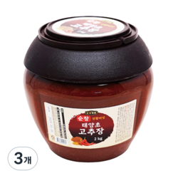 아주존 순창우리식품 순창 상황버섯 태양초 명품고추장 (고추가루 함량 8.6%), 2kg, 3개