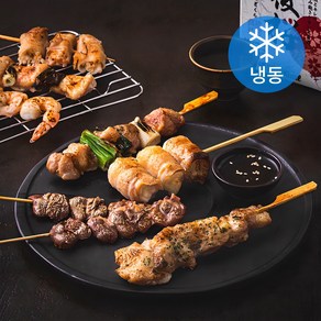 명품조선 모듬꼬치 8꼬치 380g + 소스 50g 세트 (냉동)