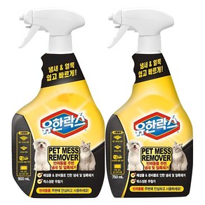 유한락스 펫 메스 리무버 탈취제 900ml + 750ml, 1세트