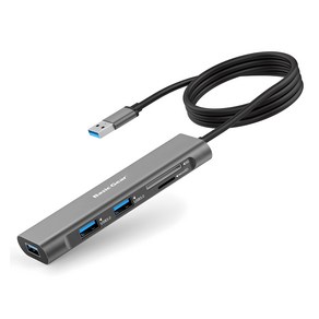 베이직기어 USB 3.0 5 in 1 멀티허브 BG-UH3, 혼합색상, 1개