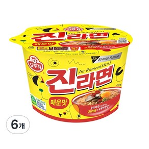 오뚜기 진라면 매운맛 컵 110g, 6개