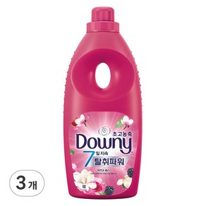 다우니 7일지속 탈취파워 초고농축 섬유유연제 목련과 베리 본품, 1L, 3개