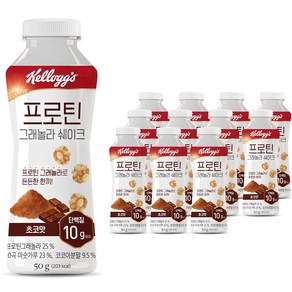 켈로그 프로틴 그래놀라 쉐이크 초코맛, 50g, 12개