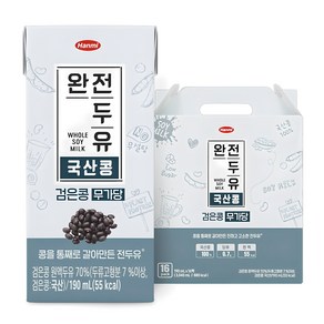 전두유 완전두유 검은콩 무가당, 190ml, 16개