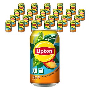 립톤 제로 복숭아 아이스티, 24개, 355ml