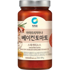 청정원 아마트리치아나 베이컨 토마토 스파게티소스, 600g, 1개