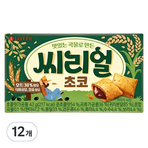 롯데웰푸드 씨리얼 초코, 42g, 12개