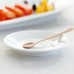 에라토 강화 화이트 커피잔받침 3호 2P, 1개