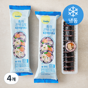 Rally 흑미곤약김밥 묵은지 참치마요 (냉동), 220g, 4개