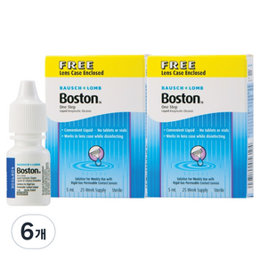보스톤 바슈롬 원스텝 리퀴드 엔자임 단백질 제거제, 5ml, 6개
