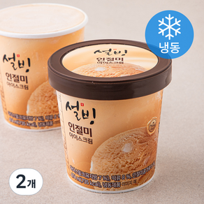 설빙 인절미 아이스크림 (냉동), 474ml, 2개