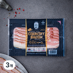 존쿡델리미트 컨츄리베이컨, 120g, 3개