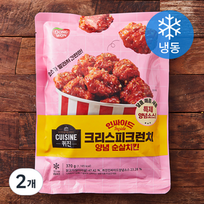 퀴진 인싸이드 양념 순살치킨 (냉동), 370g, 2개