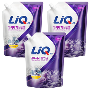 리큐 얼룩제거 올인원 일반용 액상세제 리필, 2.1L, 3개