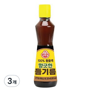 오뚜기 향긋한 들기름, 320ml, 3개