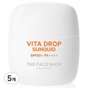 더페이스샵 비타 드롭 선퀴드 SPF50+ PA++++, 50ml, 5개