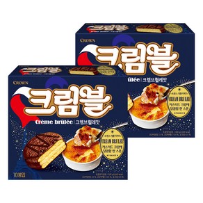 크라운 크렘브뢸레맛 초코 디저트, 320g, 2개