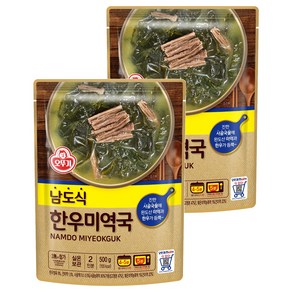 오뚜기 남도식 한우미역국, 2개, 500g