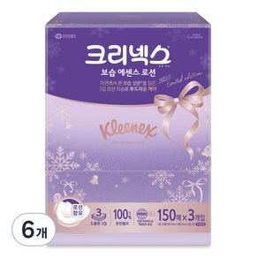 크리넥스 보습에센스 로션 천연펄프 미용티슈 3겹, 150매, 18개