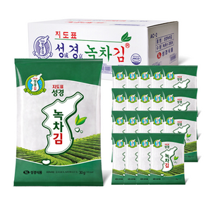 지도표 성경 녹차김, 20개, 30g