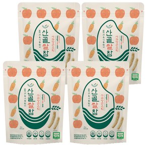 에코맘의산골이유식 산골쌀참, 혼합맛(사과/당근), 25g, 4개
