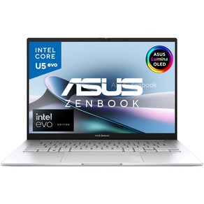 에이수스 2024 Zenbook OLED 14 인텔 코어 Ulta5, 포기 실버, 512GB, 16GB, WIN11 Home, UX3405MA-QD441W