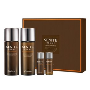 코리아나 쎄니떼 옴므내추럴액티브 2종 세트 토너 150ml + 에멀젼 150ml + 2p, 1세트