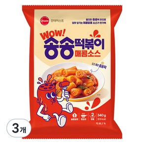 오테이스트 송송떡볶이 매콤소스, 340g, 3개