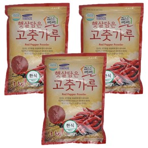 일년래래 햇살담은 중국산 한식용 고춧가루, 1kg, 3개