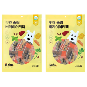 잇츄 슬림 버라이어티팩 강아지 덴탈개껌, 옐로우 + 브라운 + 그린, 270g, 2세트