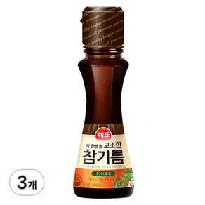 해표 고소한 참기름, 3개, 55ml