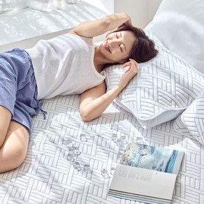 리브맘 프리미엄 듀라쿨 아이스쿨링 냉감패드, 아쿠아, 쿨매트