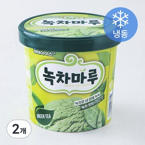 해태아이스크림 녹차마루 (냉동), 660ml, 2개