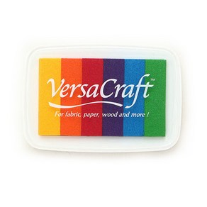 VersaCraft 츠키네코 스탬프 패브릭잉크 레인보우 6색