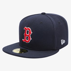 뉴에라 59FIFTY 어센틱 보스턴 레드삭스 MLB 모자, NAVY, 1개