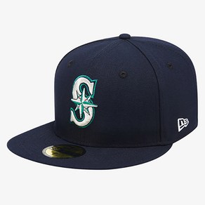 뉴에라 59FIFTY 어센틱 시애틀 매리너스 MLB 모자, NAVY