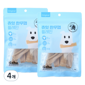 츄잇 한우 가죽껌, 플레인, 50g, 4개