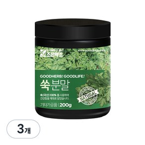 조은약초 쑥분말, 3개, 200g