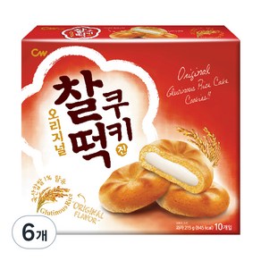 청우식품 찰떡쿠키 오리지날 10P, 215g, 6개