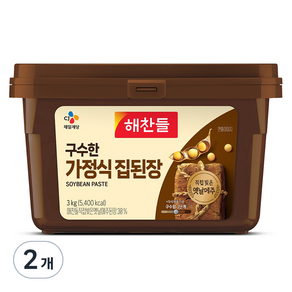 해찬들 구수한 가정식 집된장, 3kg, 2개