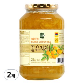 녹차원 차다움 꿀유자차, 2kg, 2개