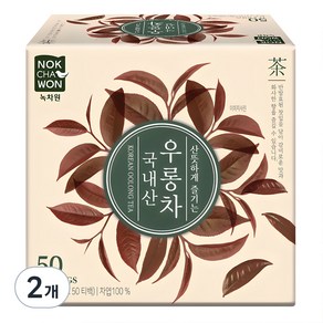 녹차원 국내산 우롱차, 1.2g, 50개입, 2개