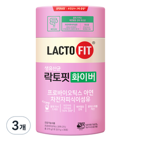 락토핏 화이버 유산균 30p, 270g, 3개